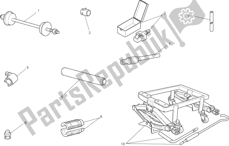Todas as partes de Ferramentas De Serviço De Oficina, Quadro do Ducati Monster 795 EU Thailand 2014